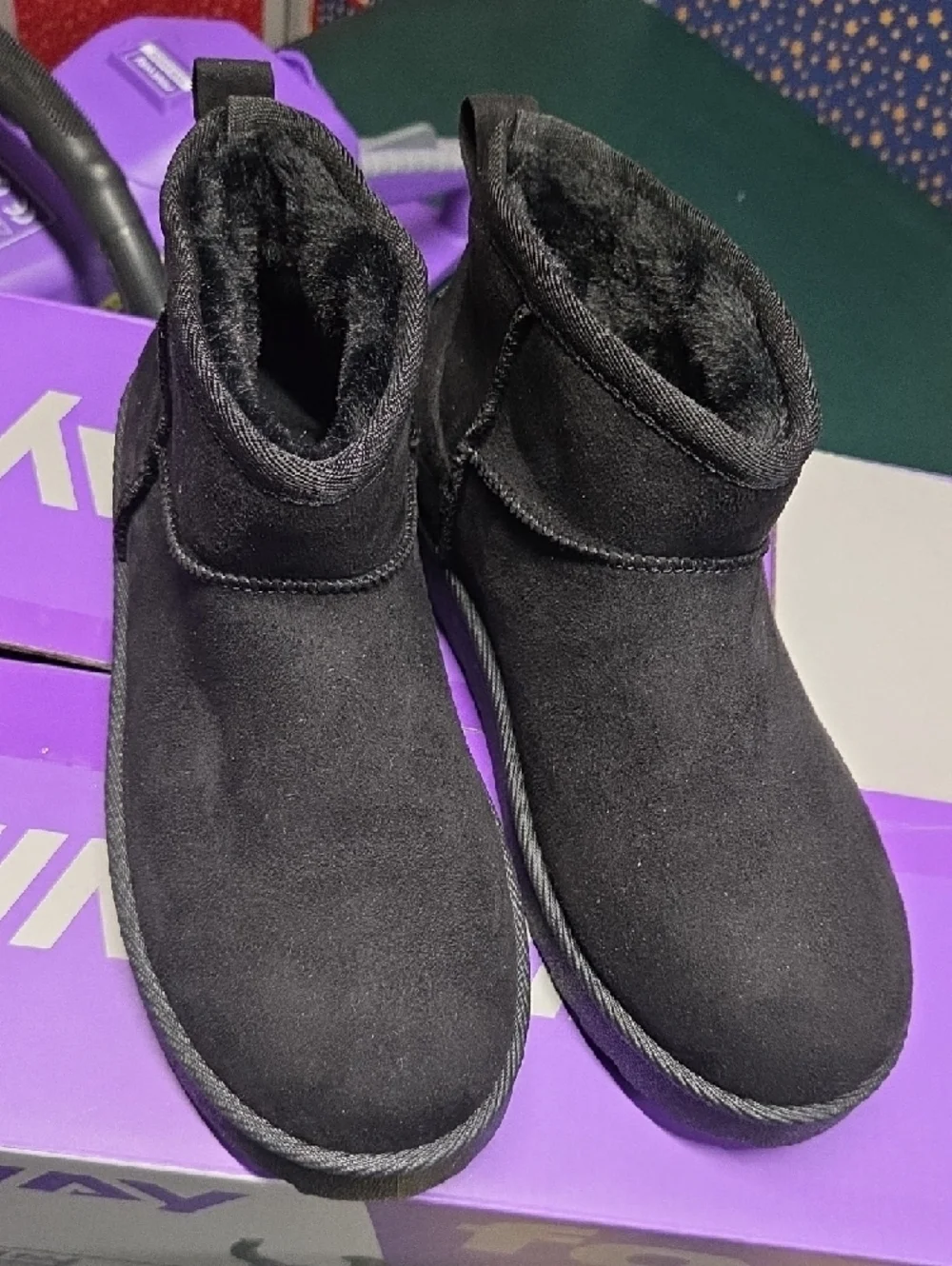 Rock & Candy Black Suede Kids Ankle Boots